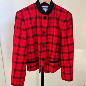 Vintage Pendleton Blazer Jacket Women’s 8 Virgin Wool USA Made Holiday Christmas